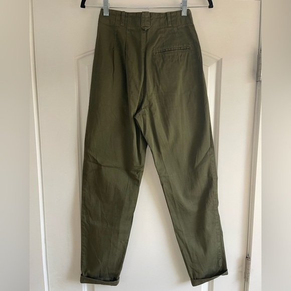 Vintage Gap Olive Green Pleated Trouser - 1/2 - Picture 2 of 3
